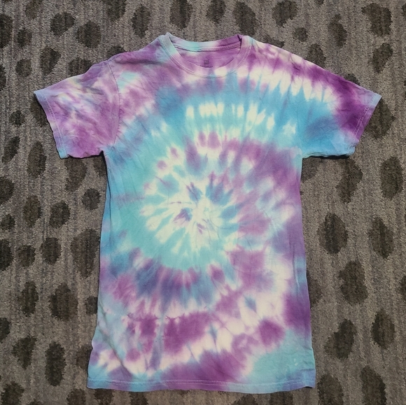 Purple and Blue Tie-dye Tee sz S - Picture 4 of 8